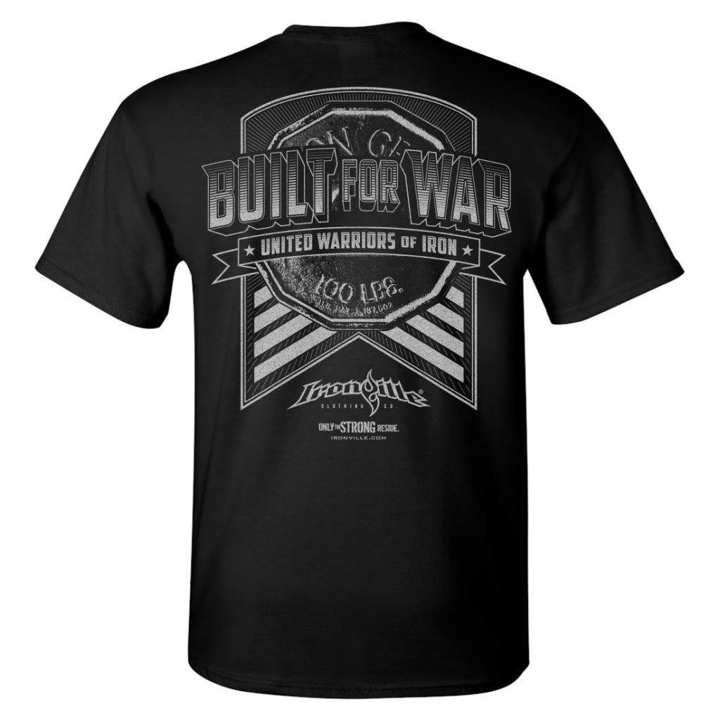 Built For War Bodybuilding Gym T Shirt Black