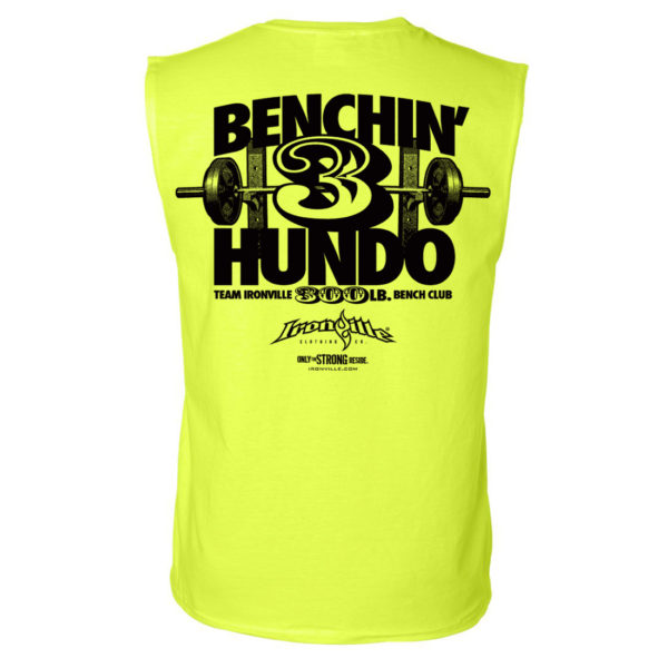 300 Bench Press Club Sleeveless T Shirt Neon Yellow