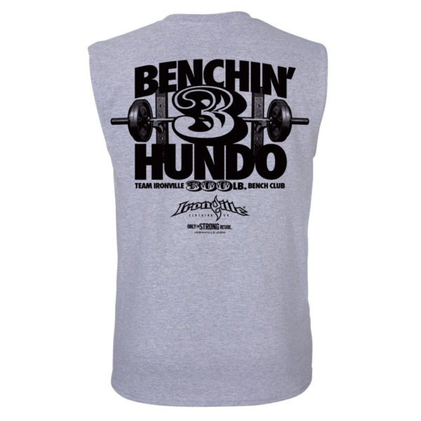 300 Bench Press Club Sleeveless T Shirt Sport Gray