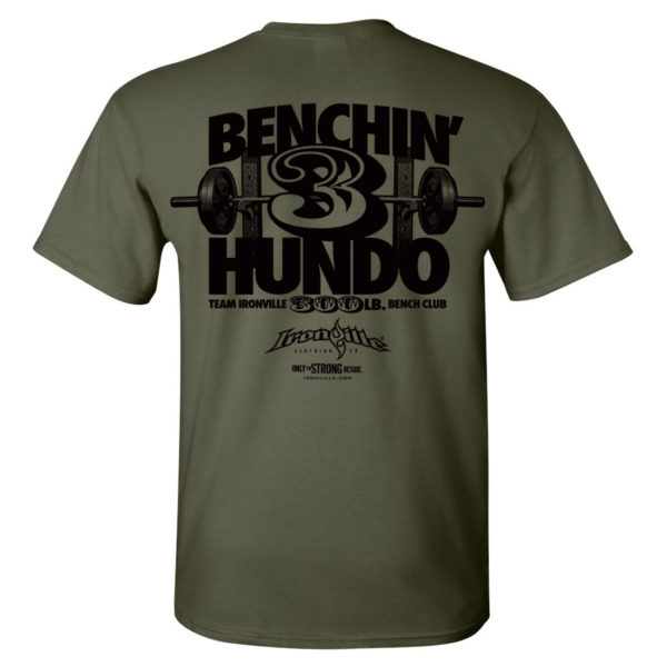 300 Bench Press Club T Shirt Military Green