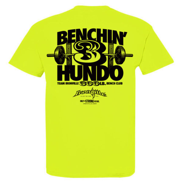 300 Bench Press Club T Shirt Neon Yellow