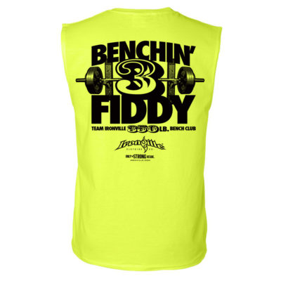350 Bench Press Club Sleeveless T Shirt Neon Yellow