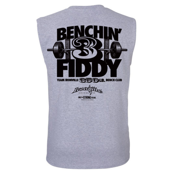 350 Bench Press Club Sleeveless T Shirt Sport Gray