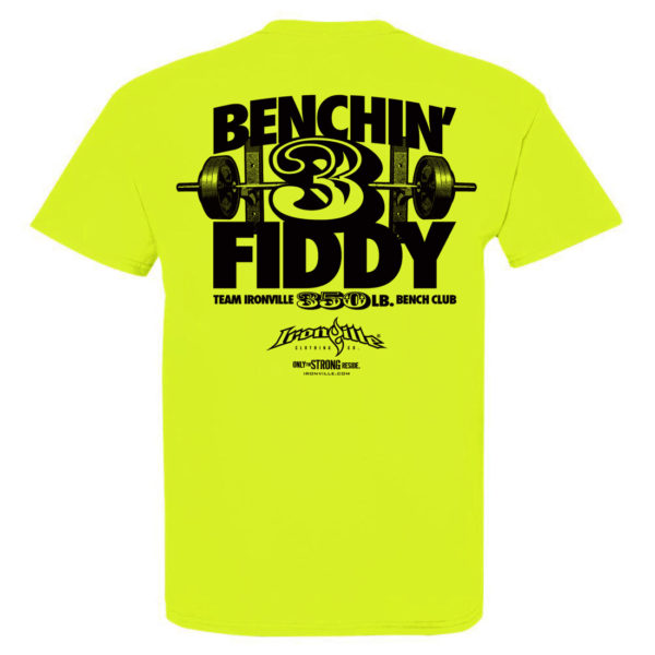 350 Bench Press Club T Shirt Neon Yellow