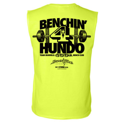 400 Bench Press Club Sleeveless T Shirt Neon Yellow