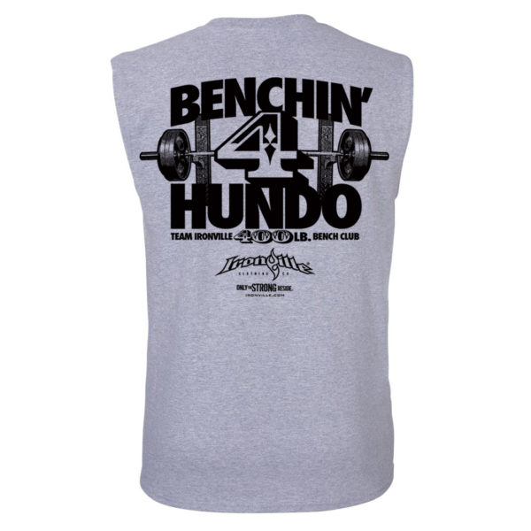 400 Bench Press Club Sleeveless T Shirt Sport Gray