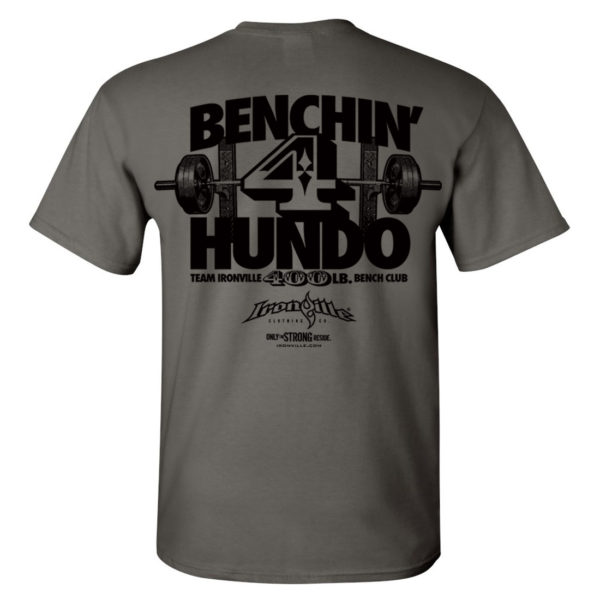 400 Bench Press Club T Shirt Charcoal Gray