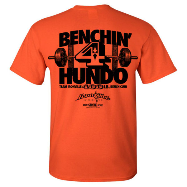 400 Bench Press Club T Shirt Orange