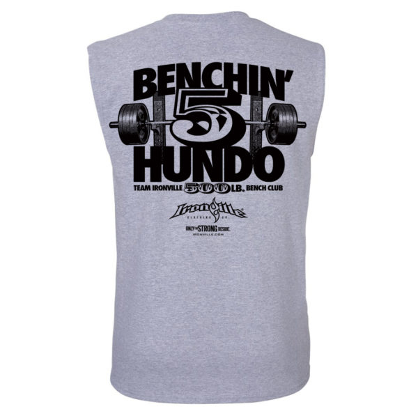 500 Bench Press Club Sleeveless T Shirt Sport Gray