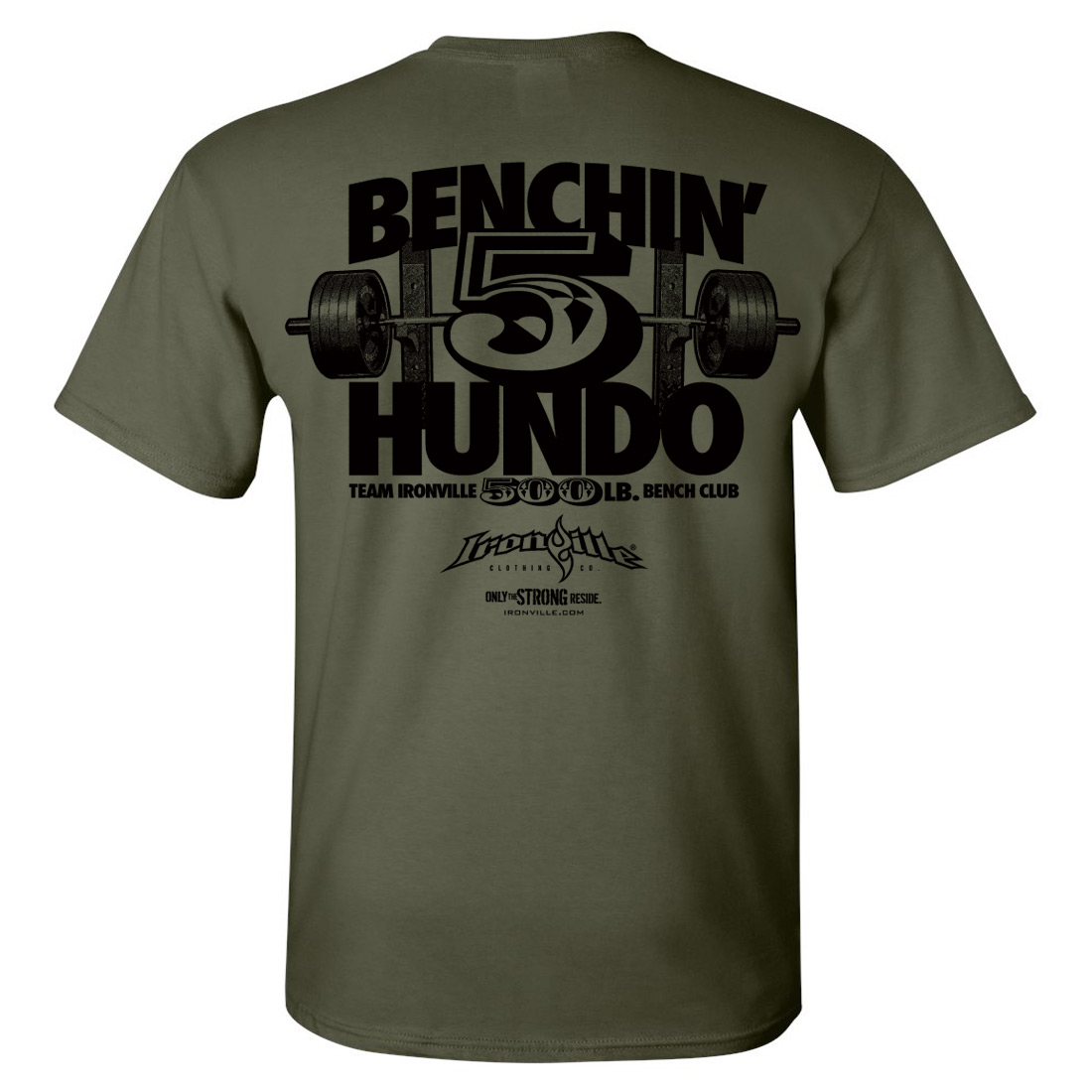 500 Pound Clothing | Ironville Club | T-Shirt Press Bench