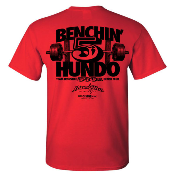 500 Bench Press Club T Shirt Red