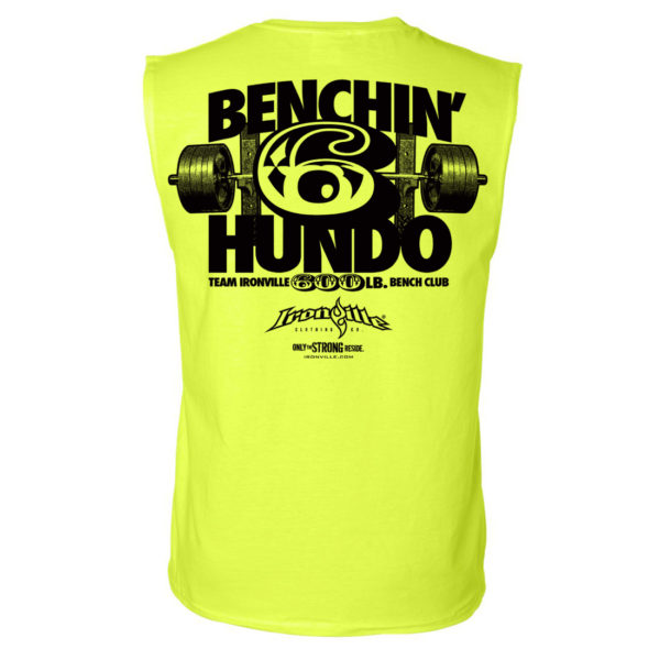 600 Bench Press Club Sleeveless T Shirt Neon Yellow