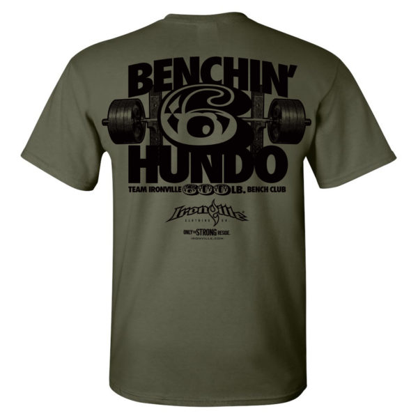 600 Bench Press Club T Shirt Military Green