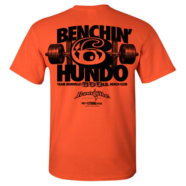 600 Bench Press Club T Shirt Orange