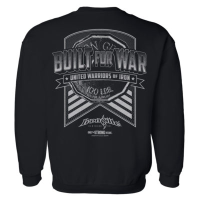 Built For War Bodybuilding Gym Sweatshirt Black