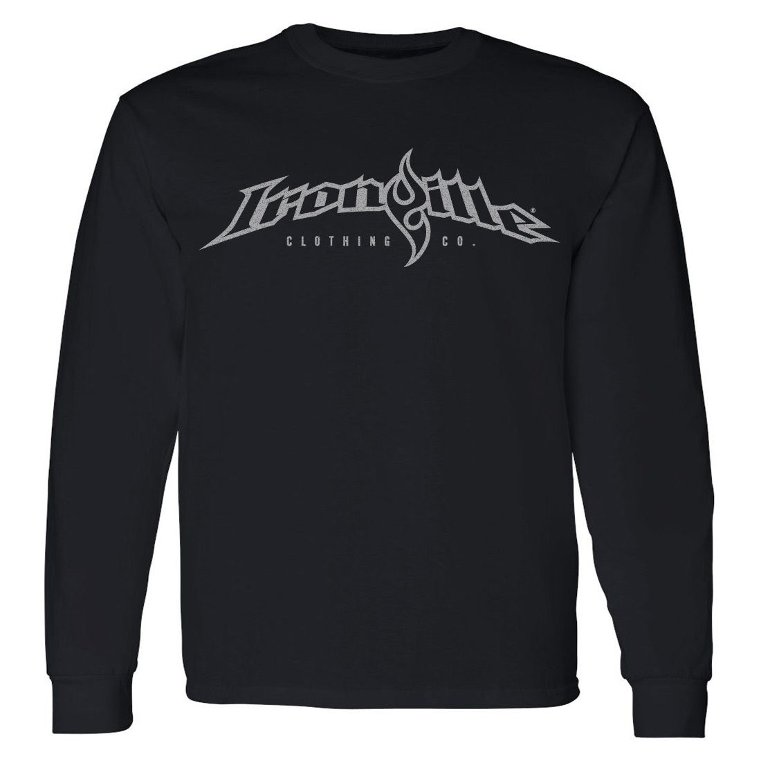 Think Heavy Barbell Kettlebell Long Sleeve Skull Shirt | Ironville Clothing