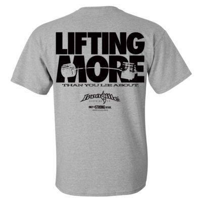 Lifting More Than You Lie About Powerlifting Gym T Shirt Sport Gray 400x400 
