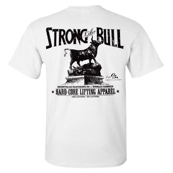Strong Like Bull Powerlifting Gym Tank Top White