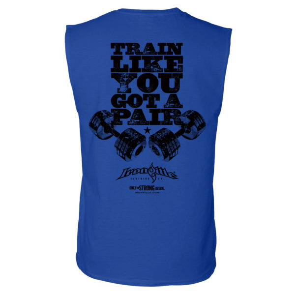 Train Like You Got A Pair Bodybuilding Sleeveless Gym T Shirt Royal Blue