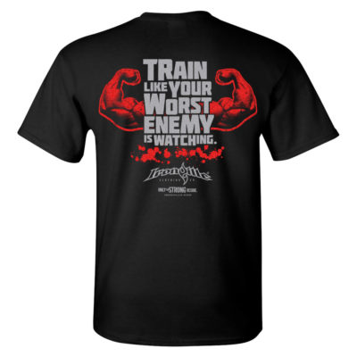 Train Like Your Worst Enemy Is Watching Bodybuilding Gym T Shirt Black