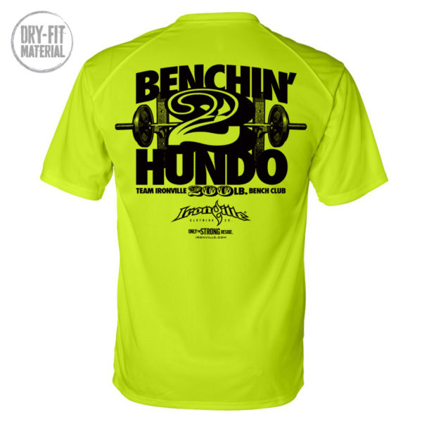 200 Bench Press Club Dri Fit T Shirt Neon Yellow