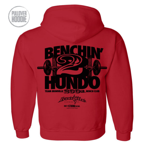 200 Bench Press Club Hoodie Red