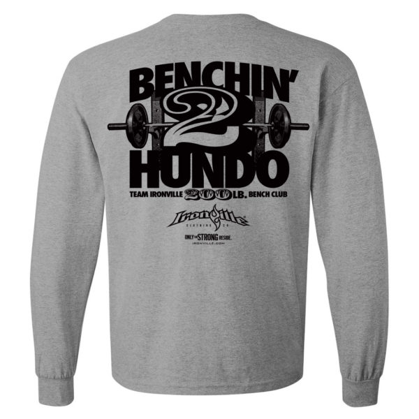 200 Bench Press Club Long Sleeve T Shirt Sport Gray
