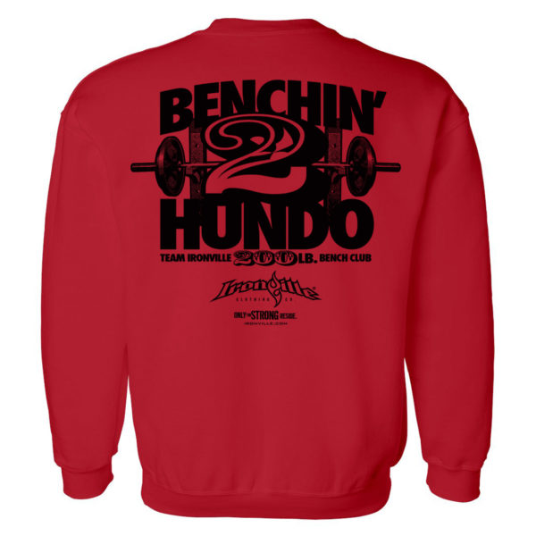 200 Bench Press Club Sweatshirt Red