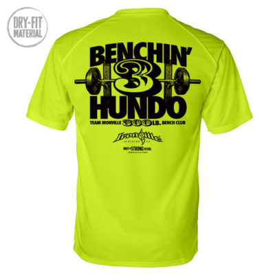 300 Bench Press Club Dri Fit T Shirt Neon Yellow