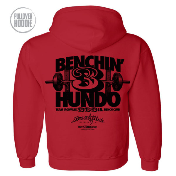 300 Bench Press Club Hoodie Red
