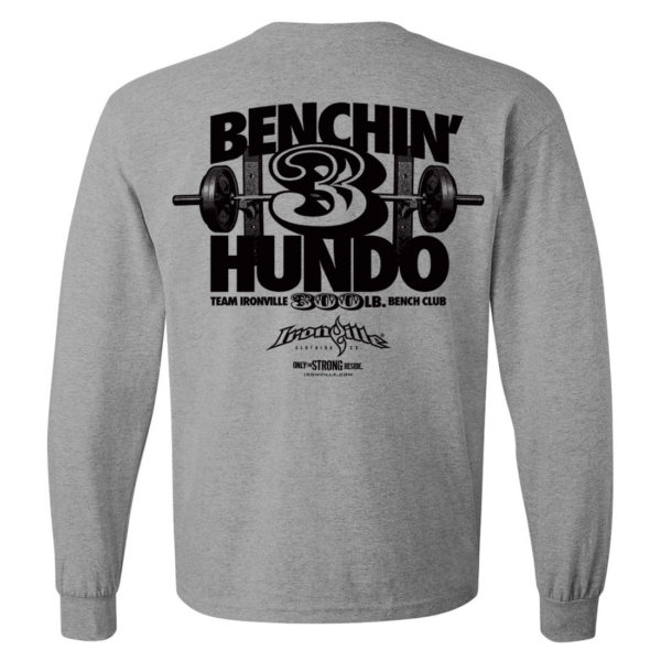 300 Bench Press Club Long Sleeve T Shirt Sport Gray