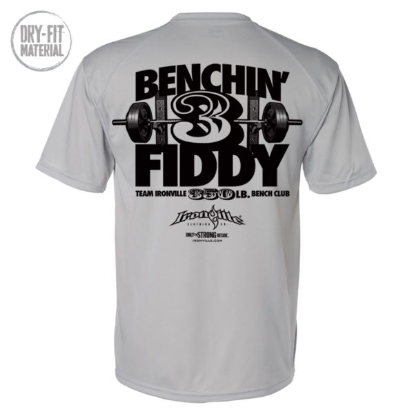 350 Bench Press Club Dri Fit T Shirt Gray