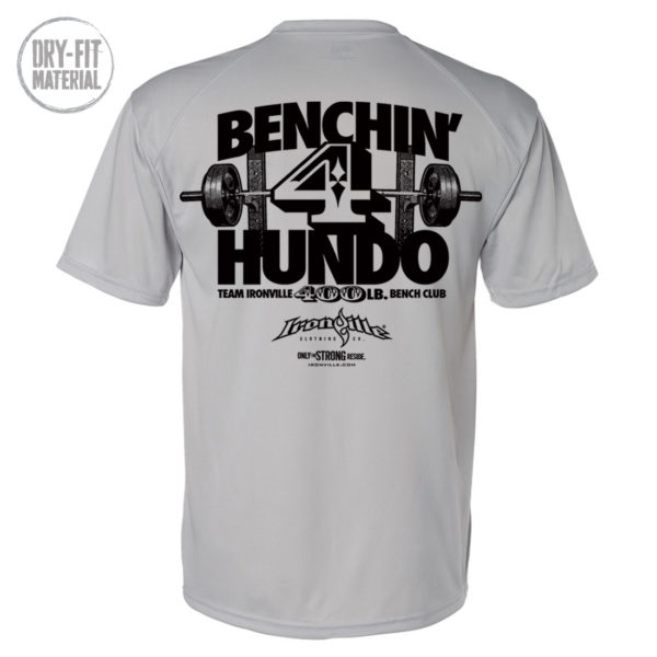 400 Bench Press Club Dri Fit T Shirt Gray
