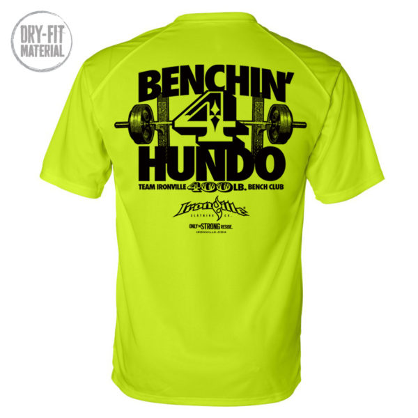 400 Bench Press Club Dri Fit T Shirt Neon Yellow