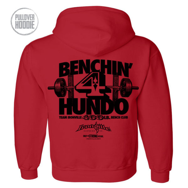 400 Bench Press Club Hoodie Red