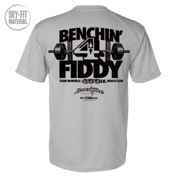 450 Bench Press Club Dri Fit T Shirt Gray