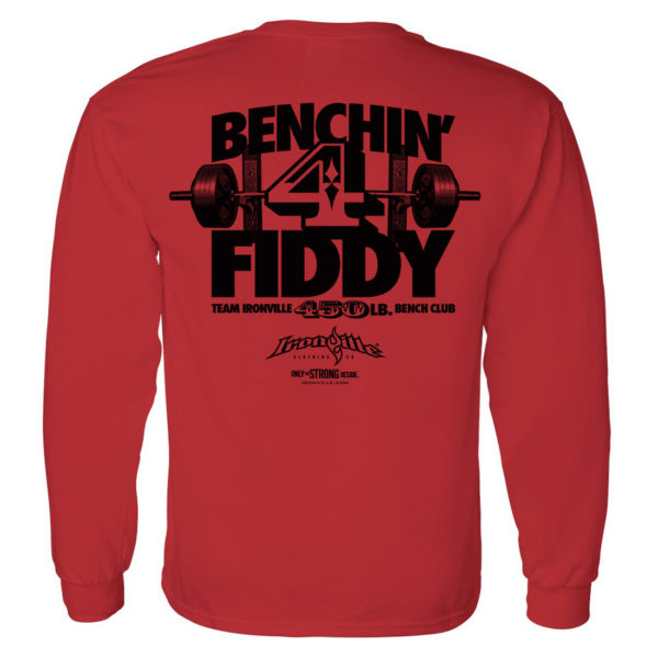 450 Bench Press Club Long Sleeve T Shirt Red