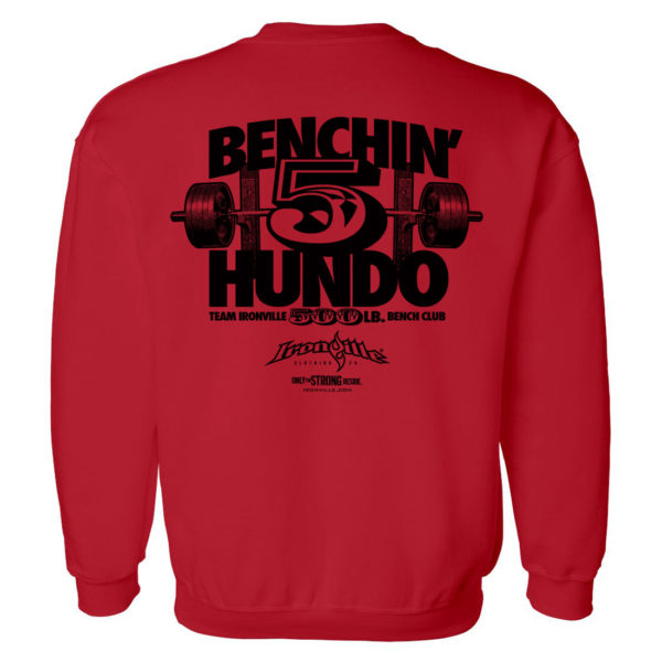 500 Bench Press Club Sweatshirt Red