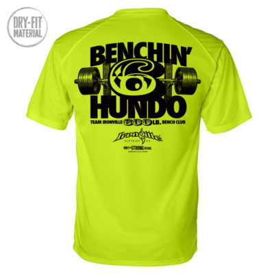 600 Bench Press Club Dri Fit T Shirt Neon Yellow