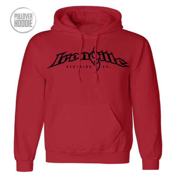 Ironville Hoodie Full Horizontal Logo Front Red 2023 1