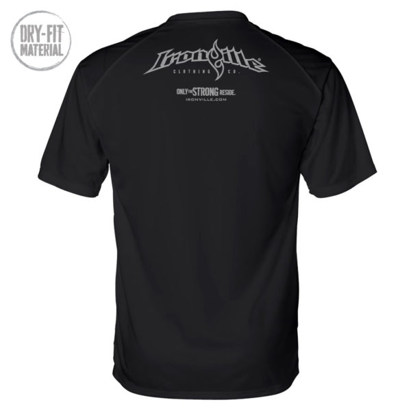 Ironville Weightlifting Dri Fit T Shirt Back Black