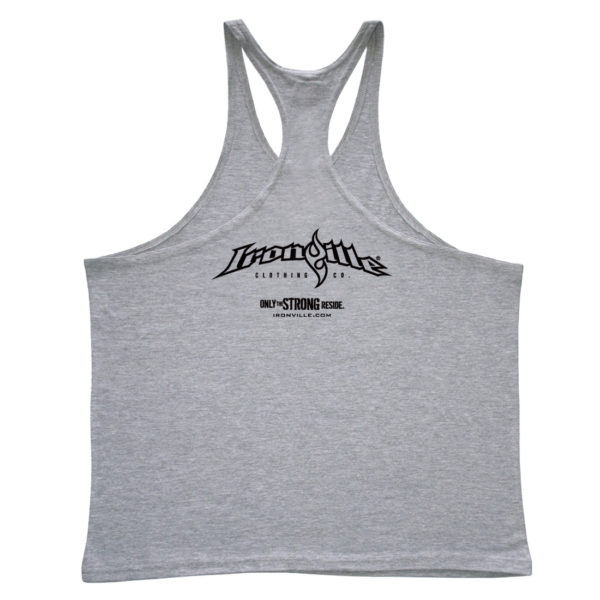 Ironville Weightlifting Stringer Tank Top Back Sport Gray