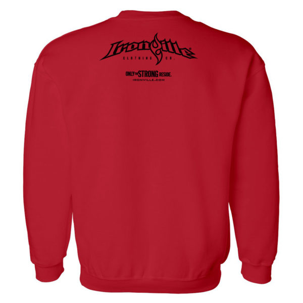 Ironville Weightlifting Sweatshirt Back Red