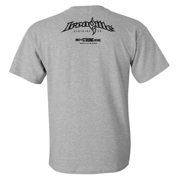 Ironville Weightlifting T Shirt Back Sport Gray