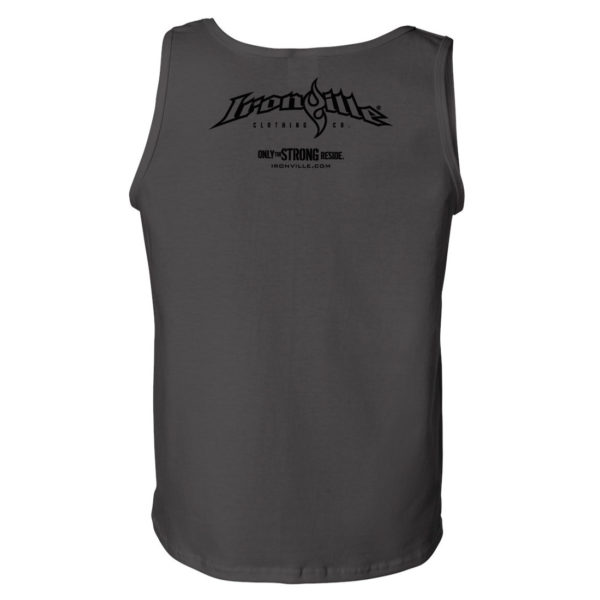 Ironville Weightlifting Tank Top Back Charcoal Gray