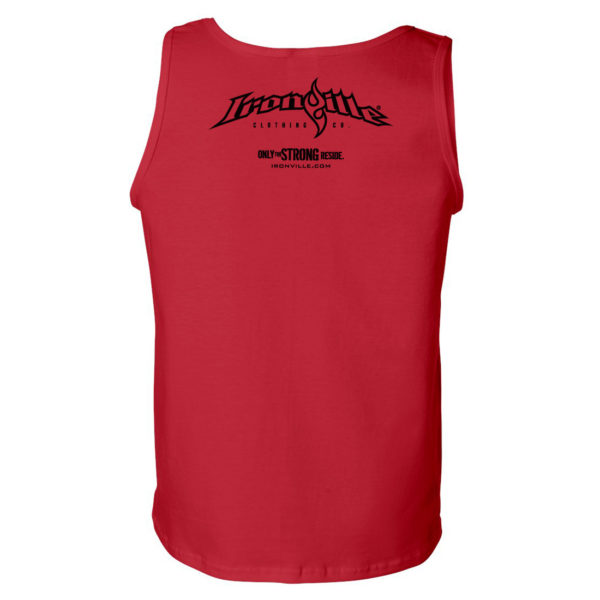 Ironville Weightlifting Tank Top Back Red