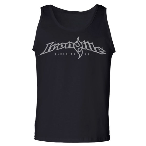 Ironville Weightlifting Tank Top Full Horizontal Logo Front Black