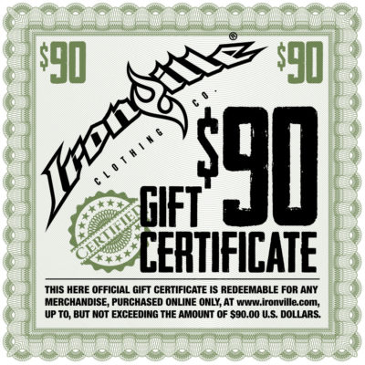 Powerlifting Gym Apparel Holiday Gift Certificate 90
