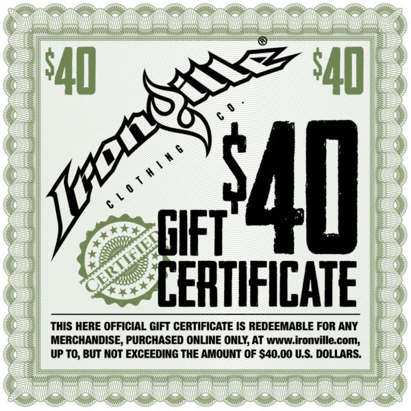 Weightlifting Gym Clothes Holiday Gift Certificate 40