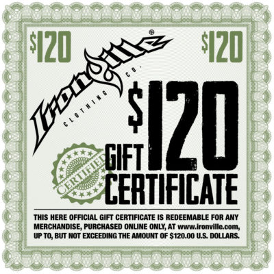 Workout Gym Apparel Holiday Gift Certificate 120